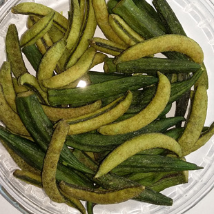 VF Okra and Sugar snap peas chips